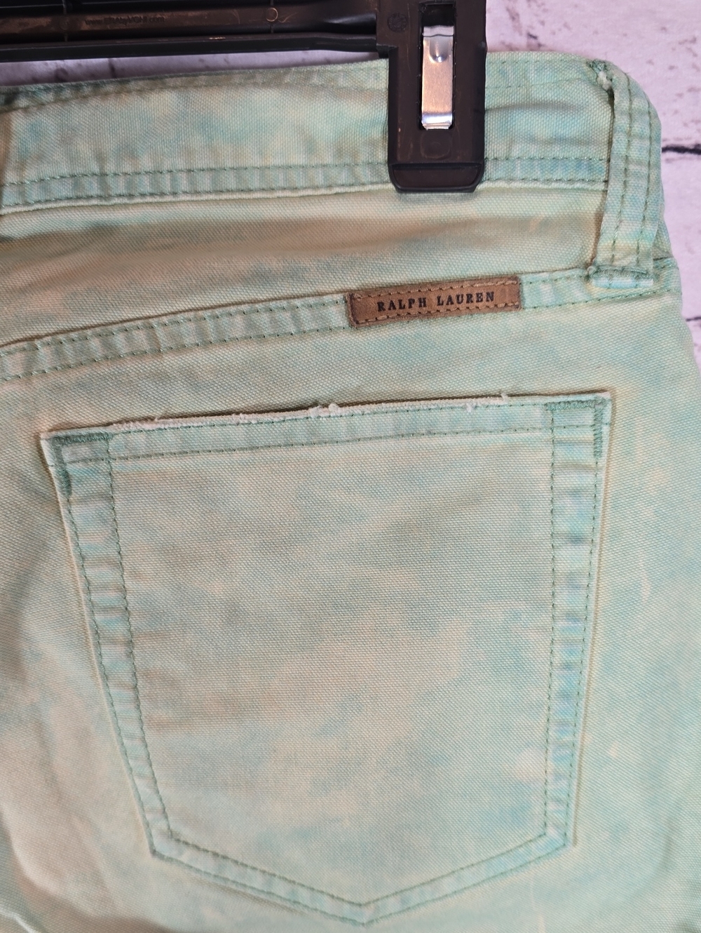 Ralph Lauren Mint Green Tie-Dye Jeans Size 28 - Picture 11 of 13